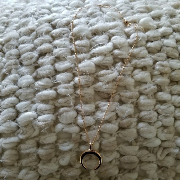 Double Horn Bohemian Crescent Necklace - Picture 2 of 8